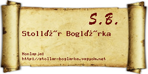 Stollár Boglárka névjegykártya