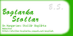 boglarka stollar business card