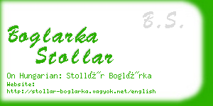 boglarka stollar business card